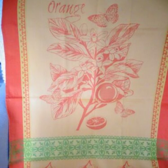 Orange Cotton Tea Towel By Kay Dee Designs - Picture 2 of 2